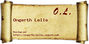 Ongerth Lelle névjegykártya